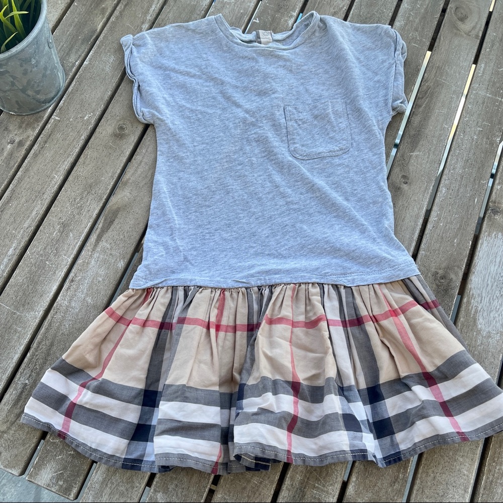 Dress 12/18 months Burberry short sleeves gray